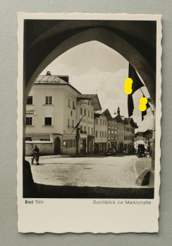 AK Bad Tölz / 1930-1940 / Durchblick zur Marktstrasse / Strassenansicht